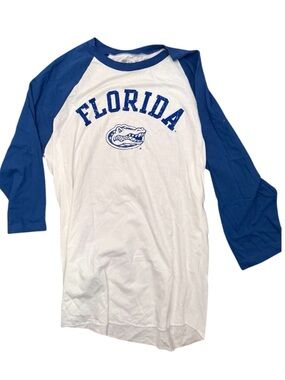 Florida Gators Raglan Short Sleeve Tee - White/Blue